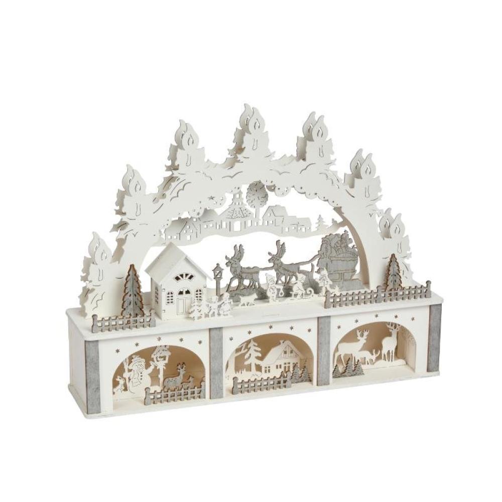 InLit Winter Wonderland – Handbemalte beleuchtete Winterlandschaft aus Holz – 45 cm 2590080